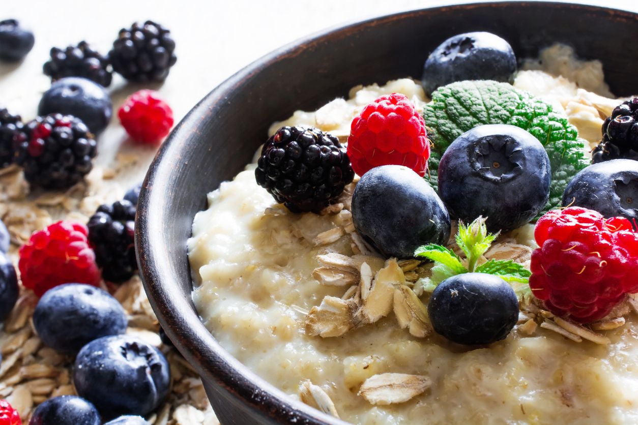 Combinación perfecta: avena con arándanos