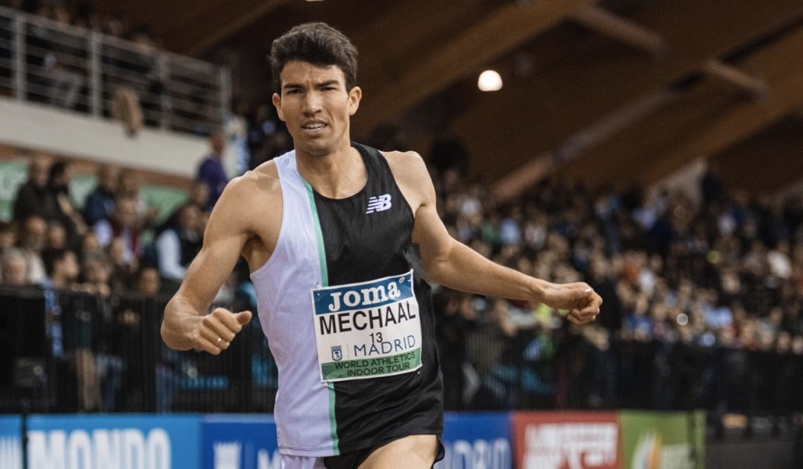 Adel Mechaal en el Meeting de Madrid en Pista Cubierta. Foto: Sportmedia.