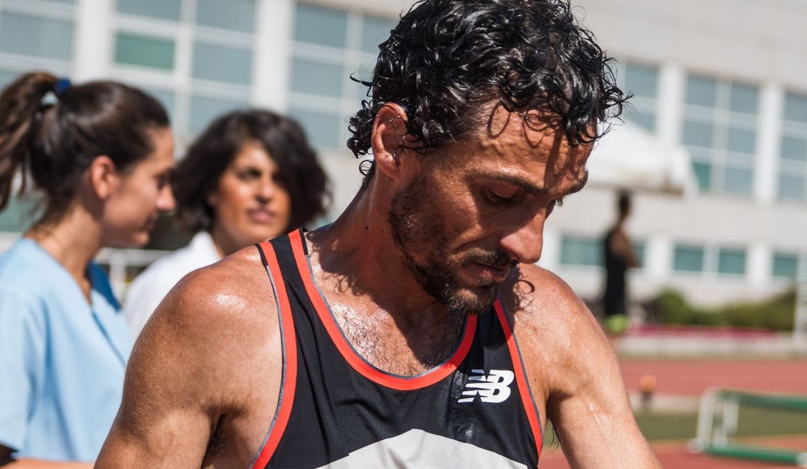 Jesús España durante un test de lactato de la RFEA | Sportmedia