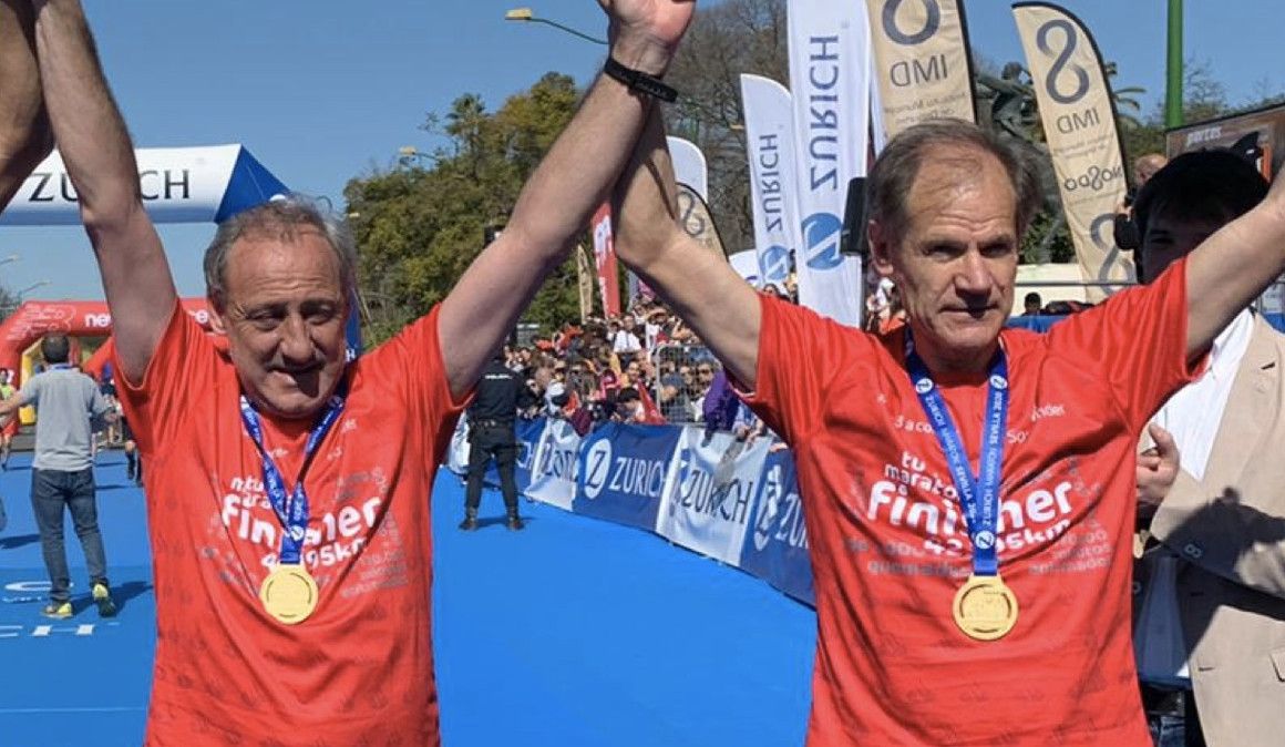 Fermín Cacho y Abel Antón en el Zurich Maratón de Sevilla 2019 | soycorredor.es