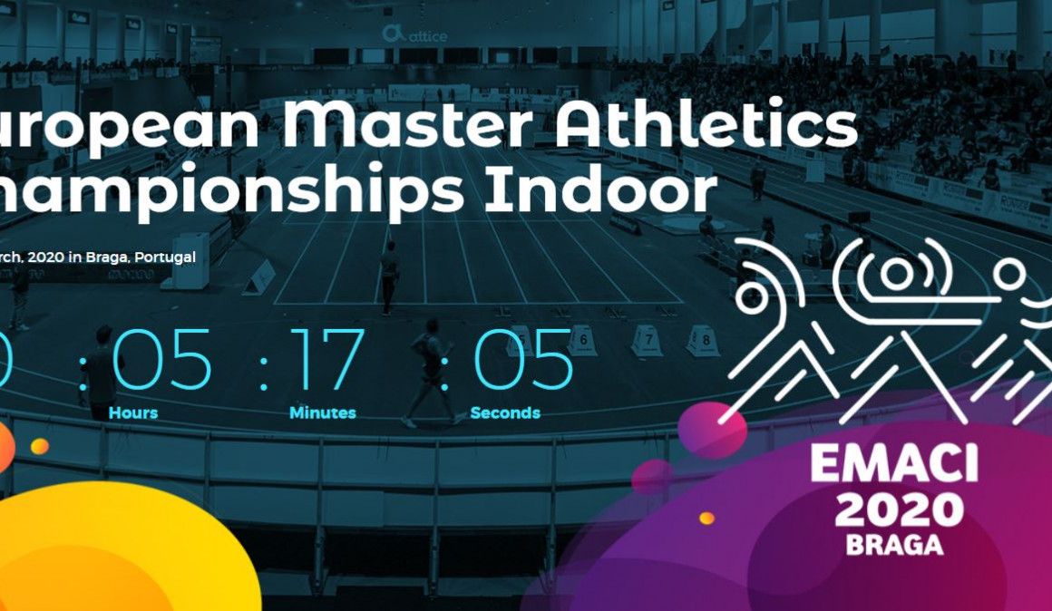 Aplazado el Campeonato de Europa Master en Pista Cubierta de Braga por el coronavirus
