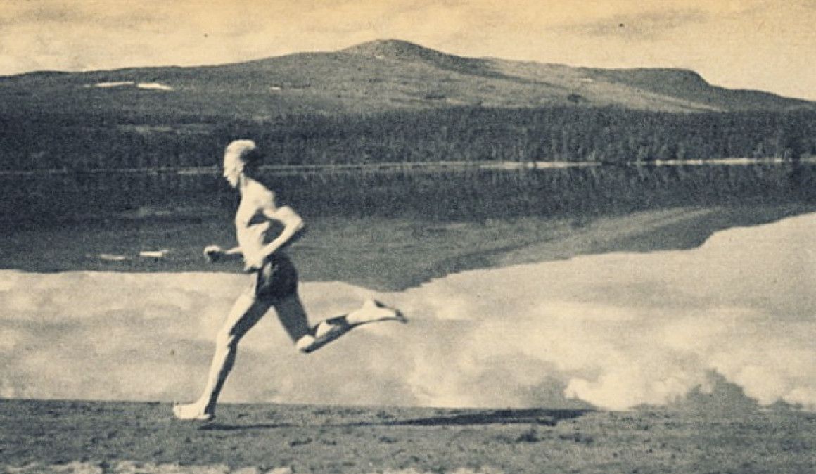 El mediofondista sueco Henry "Krylbo" Eriksson en el lago Nulltjärn | soycorredor.es