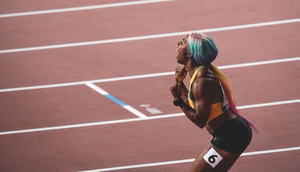 Fraser-Pryce en el Campeonato del Mundo de Doha. Foto: Sportmedia. Fraser-Pryce en el Campeonato del Mundo de Doha. Foto: Sportmedia.