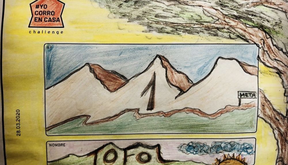 El dorsal del corredor Tòfol Castanyer durante el reto solidairo.