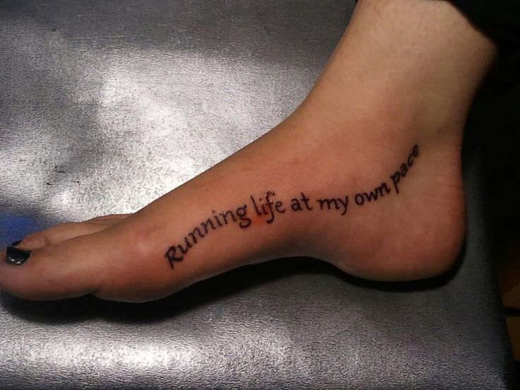 Siempre a tu ritmo. Siempre corriendo. ¡Gran tatuaje!