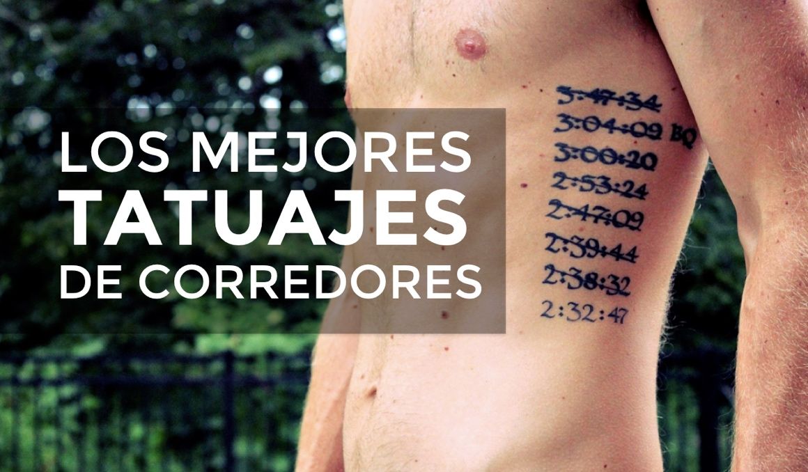 Nuestro tatuaje favorito. ¡Una máquina de romper marcas personales en el maratón!