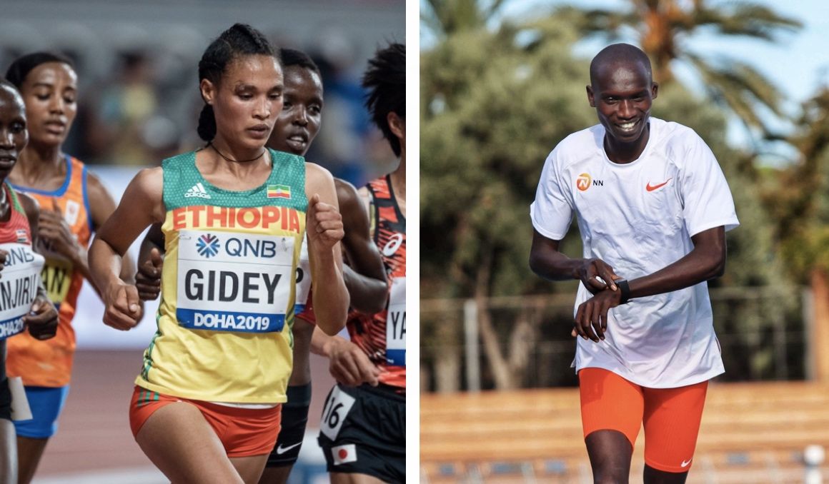 Letesenbet Gidey y Joshua Cheptegei, grandes protagonistas en Valencia.