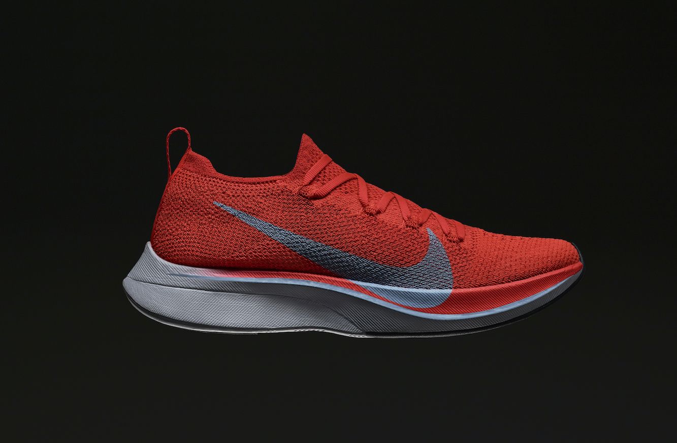 La siguiente versión en 2018 fue la Zoom Vaporfly 4% Flyknit