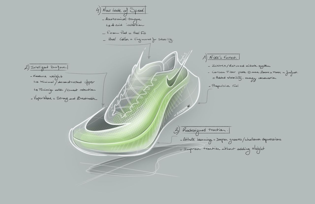 Los cambios en la Vaporfly Next% fueron muy notables
