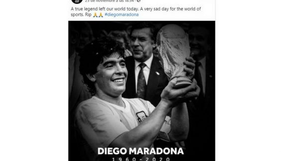 El Guerrouj recordó con cariño a Maradona.