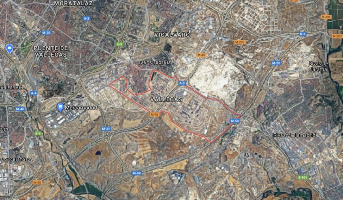 El circuito de la Vallecana Internacional será en el Ensanche. Foto: Google Maps