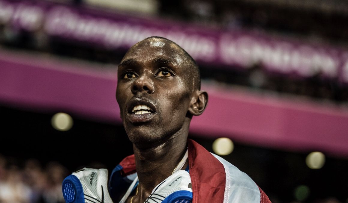 Una imagen de Paul Chelimo en el Campeonato del Mundo de Londres 2017. Foto: Sportmedia.