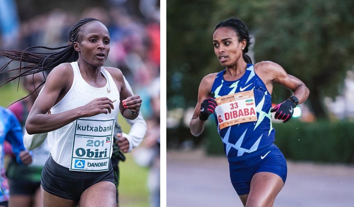 Hellen Obiri y Genzebe Dibaba, que el día 31 intentarán dos récords del mundo en Barcelona. Fotos: Félix Sánchez