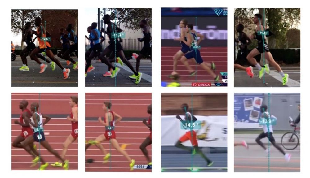 De izquierda a derecha y de abajo a arriba: Kandie, Kiplimpo, Ingebrigtesen, Mayo, Farah, Rupp, Cheptegei y Kipchoge.
