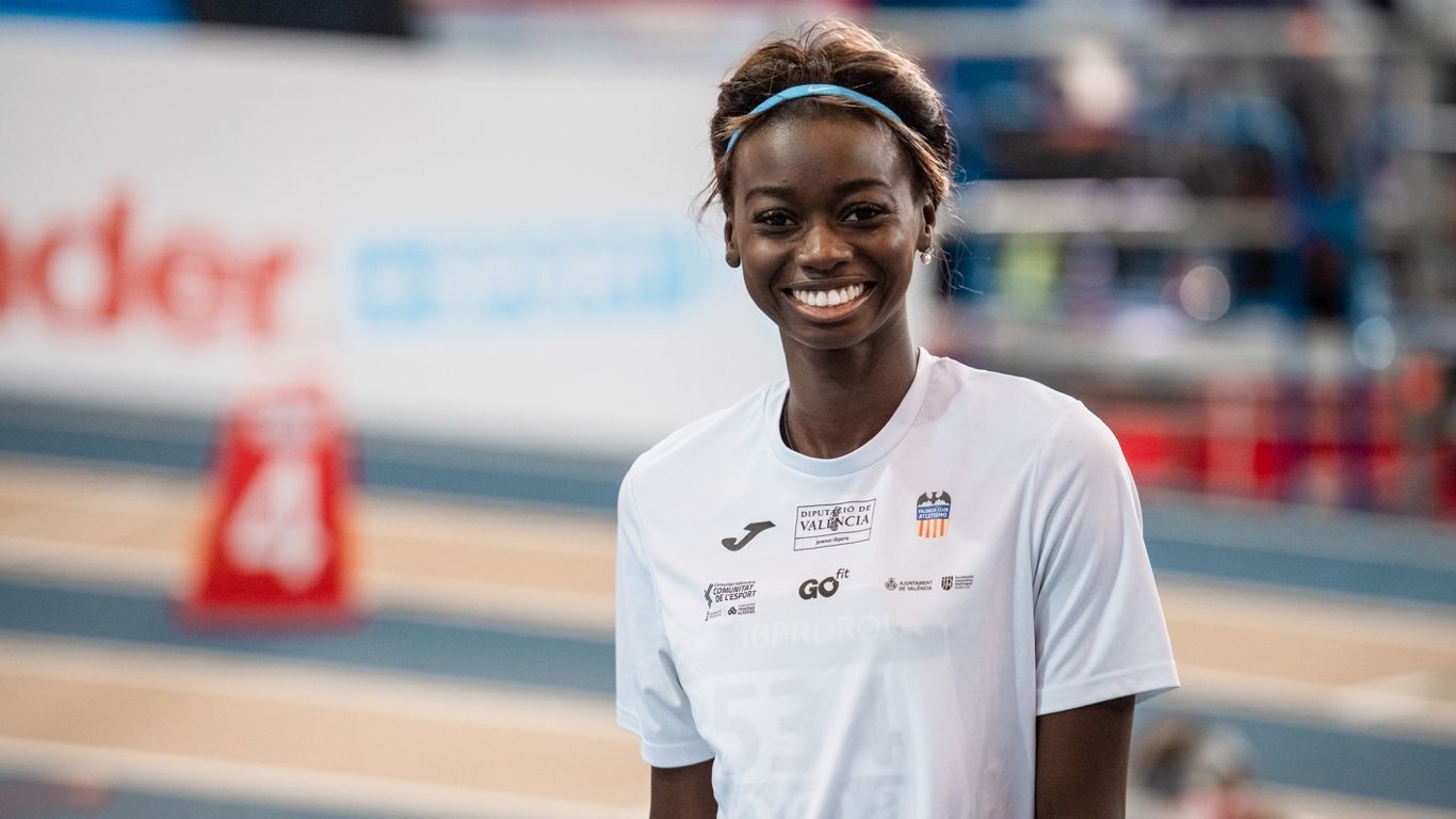 La atleta Fátima Diame será una de las atletas presentes en el Palau Luis Puig. SPORTMEDIA.