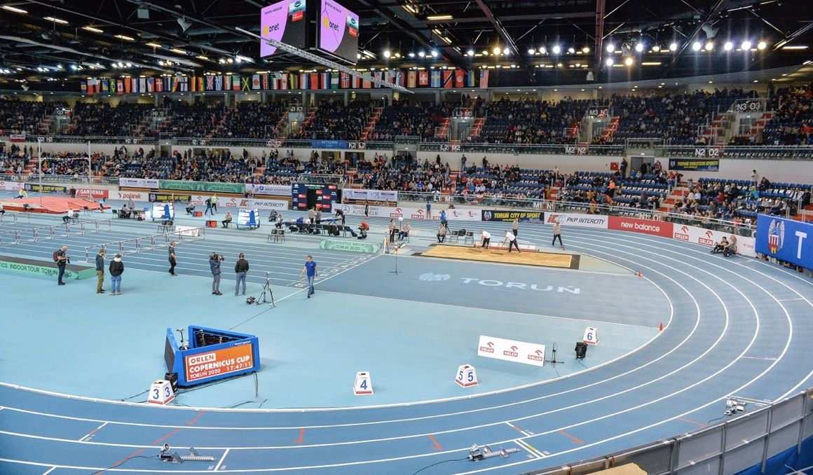 Una imagen del tartán del Campeonato de Europa de Pista Cubierta