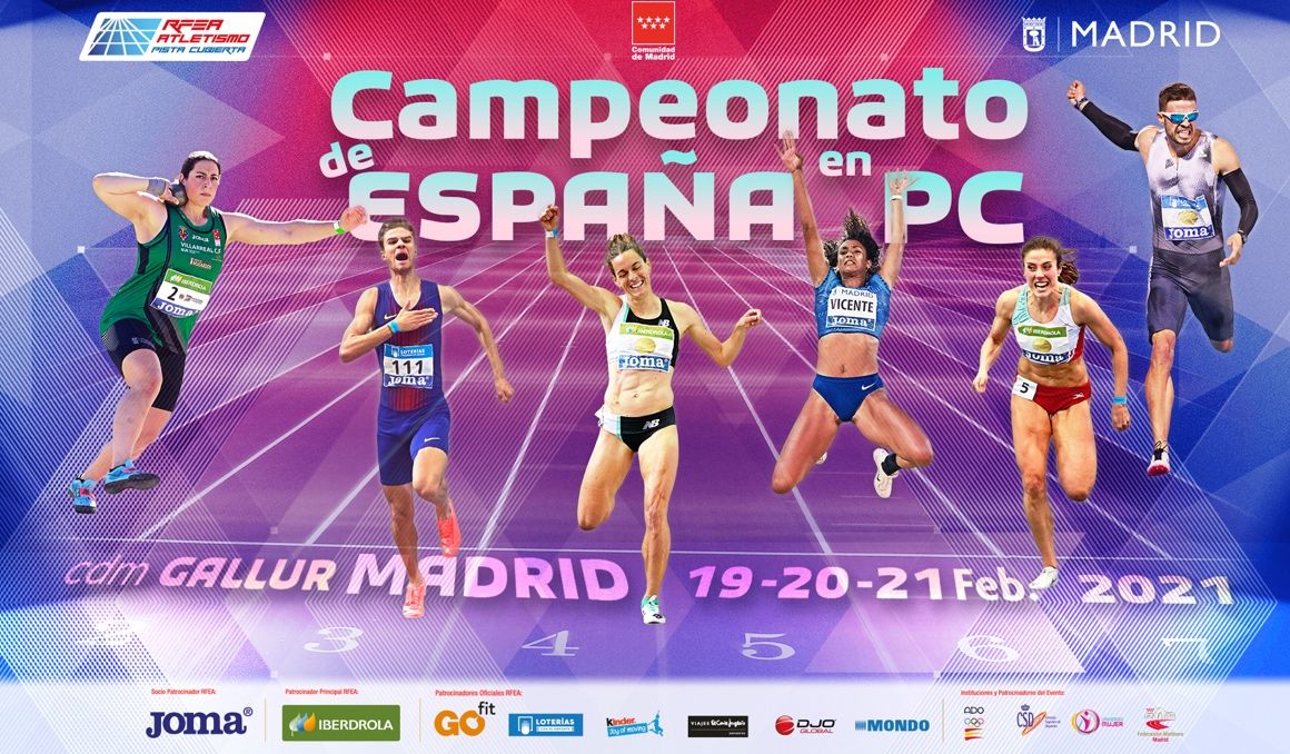 Todo sobre el Campeonato de España en pista cubierta  inscritos, retransmisión en TV, horarios...