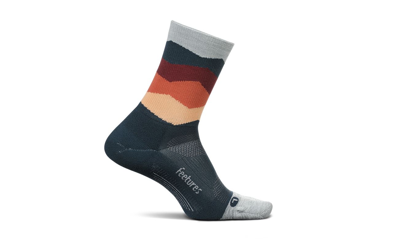 Feetures Elite Light Cushion Mini Crew Sunset Waves