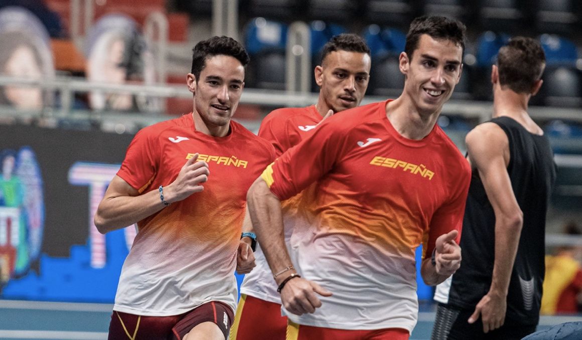 Los tres españoles del 'milqui' en Toruń: Gómez, Fontes y El Khayami. Foto: Sportmedia