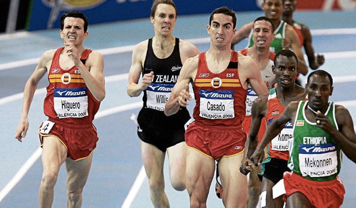 El %22casi doblete%22 de Higuero y Casado en los 1.500m del Mundial en pista cubierta de Valencia. Foto: EFE.