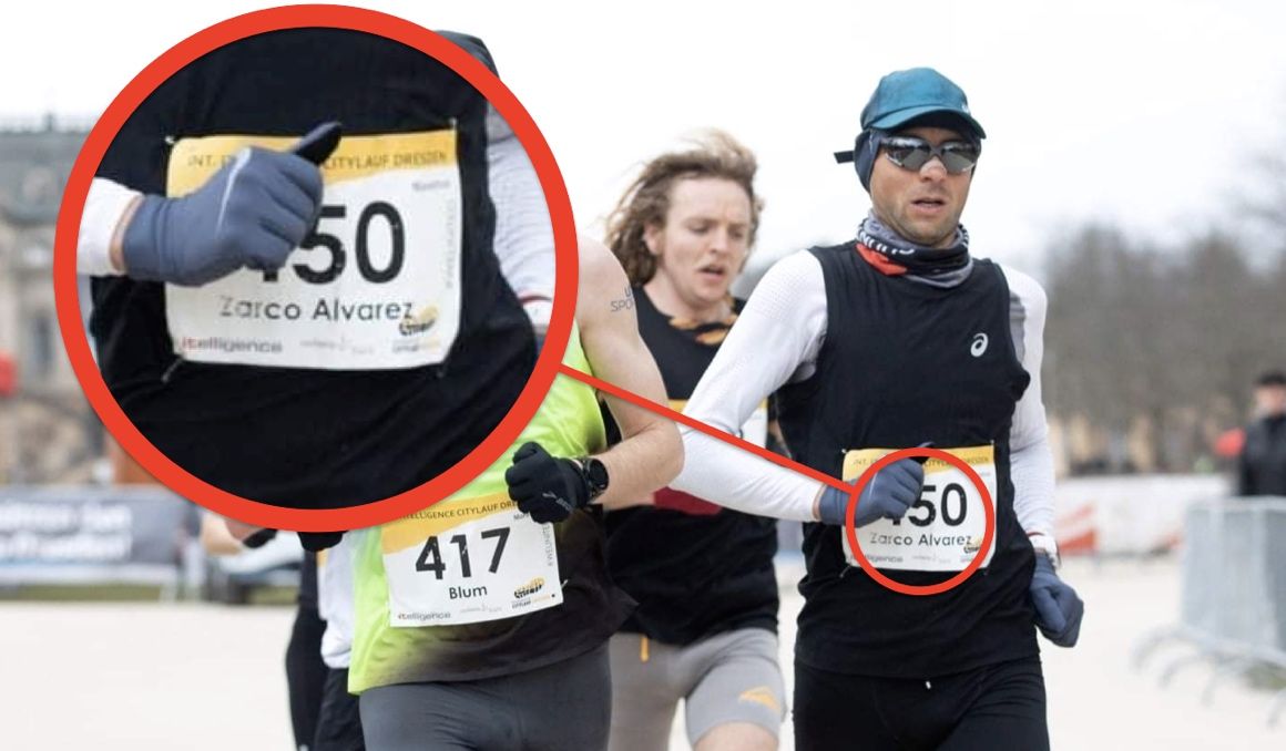 Camilo Santiago corriendo con el dorsal de Iván Zarco en Dresden