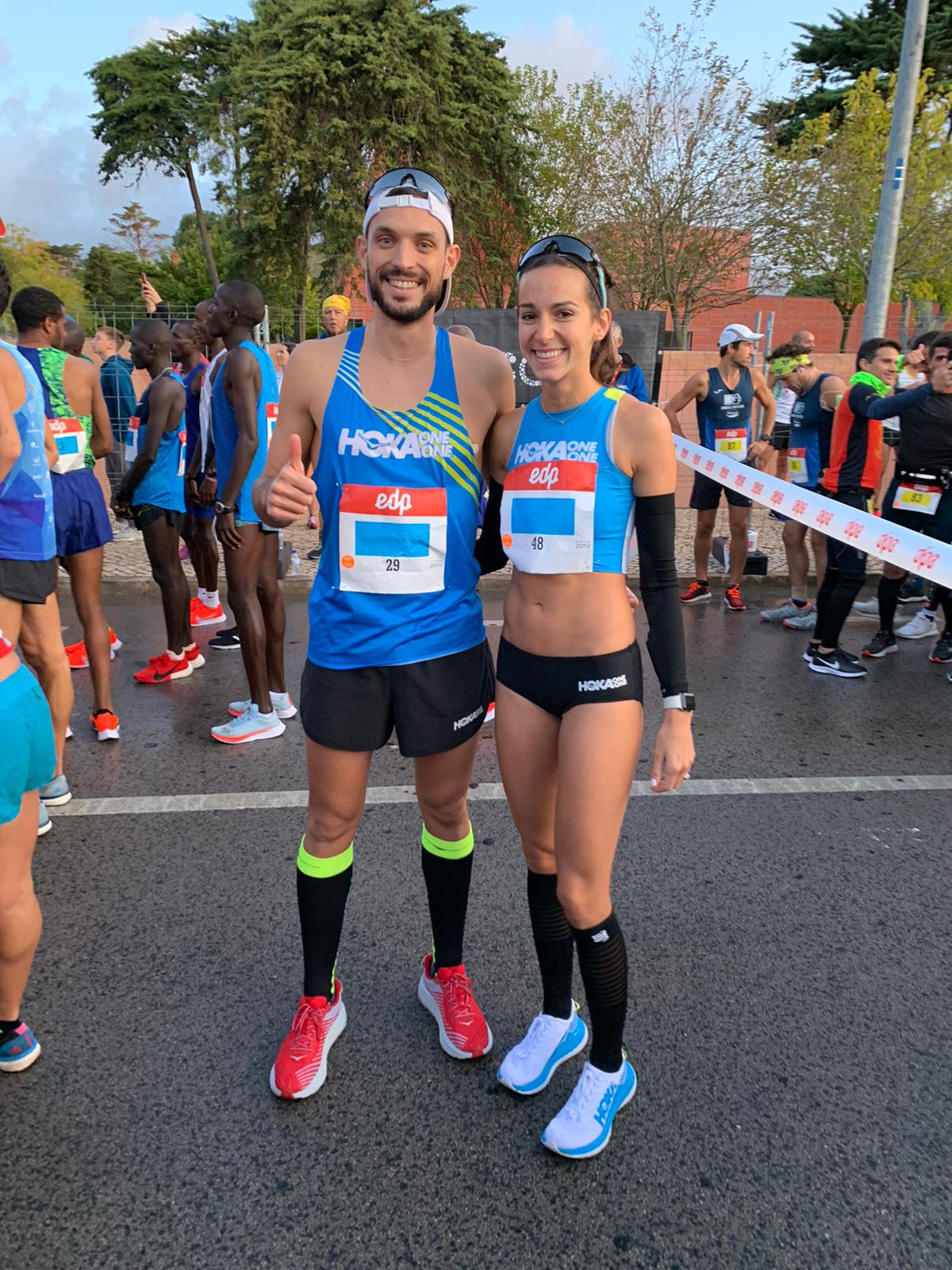 En el maratón de Madrid con mi novio En el maratón de Madrid con mi novio