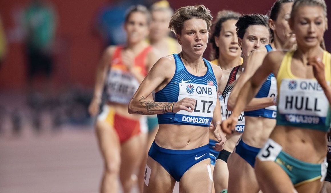 La atleta Nikki Hiltz en el Campeonato del Mundo de Doha. Foto: Sportmedia.