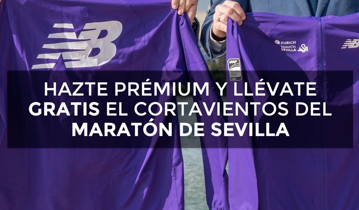 Hazte Premium de soycorredor.es y llévate el cortavientos del Maratón de Sevilla