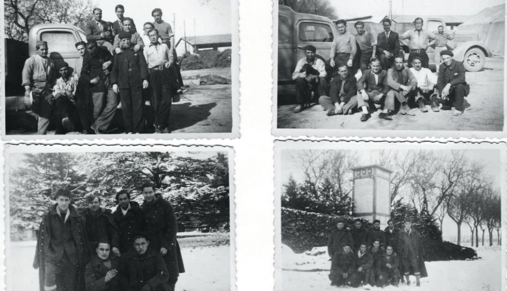 Distintas fotografías de las compañías de trabajo en el campo de Bram, mayo de 1942. Siempre que se presenta una oportunidad Eduardo sale a trabajar al exterior Distintas fotografías de las compañías de trabajo en el campo de Bram, mayo de 1942. Siempre que se presenta una oportunidad Eduardo sale a trabajar al exterior