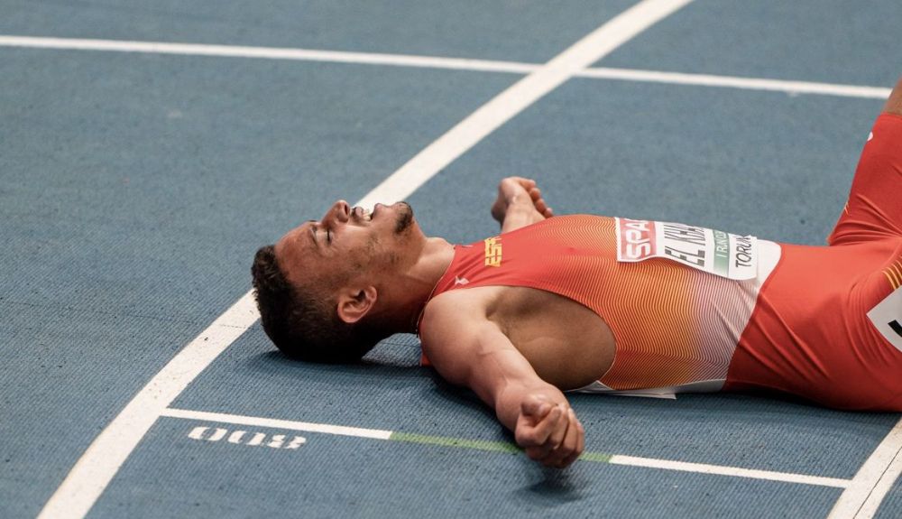 Abderramán El Khayami después en el Campeonato de Europa en pista cubierta. Foto Sportmedia Abderramán El Khayami después en el Campeonato de Europa en pista cubierta. Foto Sportmedia