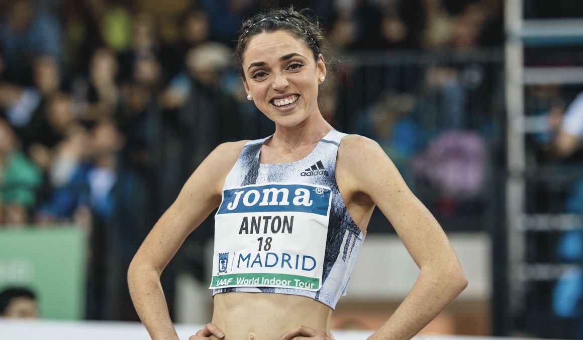 La fondista española Celia Antón en el World Indoor Tour de Madrid. Foto Sportmedia