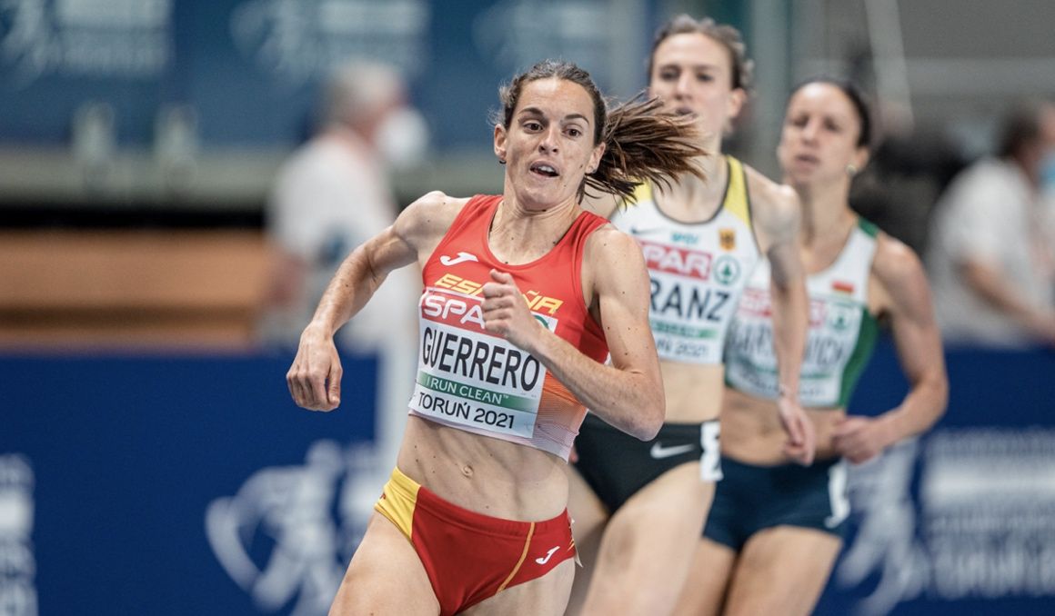 Esther Guerrero en el Campeonato de Europa de Toruń en pista cubierta. Foto: Sportmedia. Esther Guerrero en el Campeonato de Europa de Toruń en pista cubierta. Foto: Sportmedia.