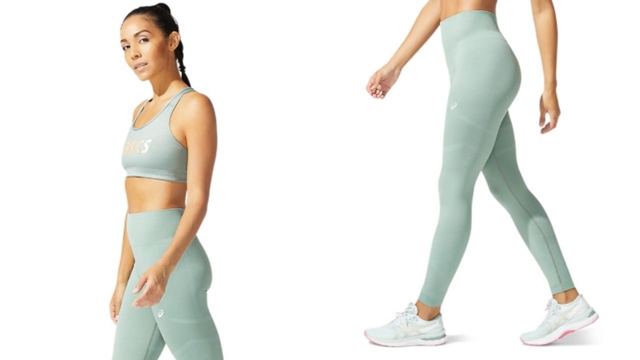 Conjunto de mallas y sujetador deportivo Asics