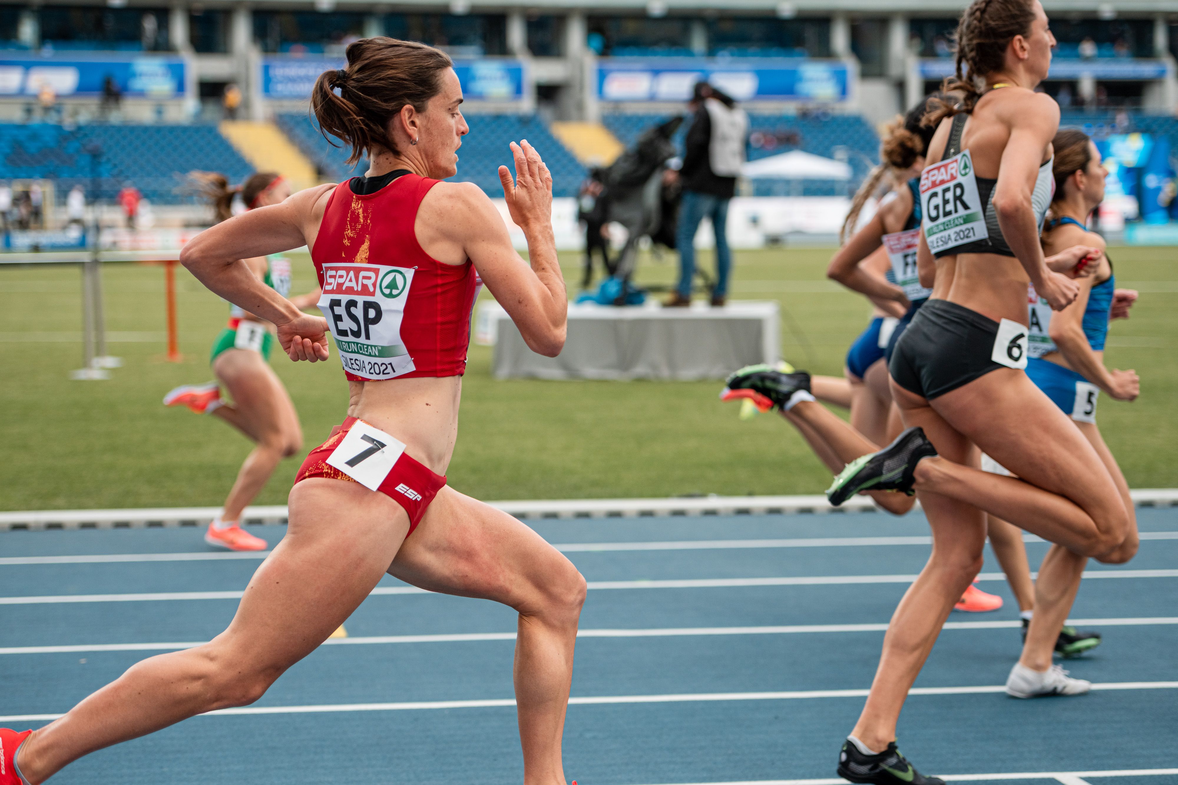 Esther Guerrero tuvo que conformarse con otra quinta posición en los 800 metros para España. Foto: Sportmedia.