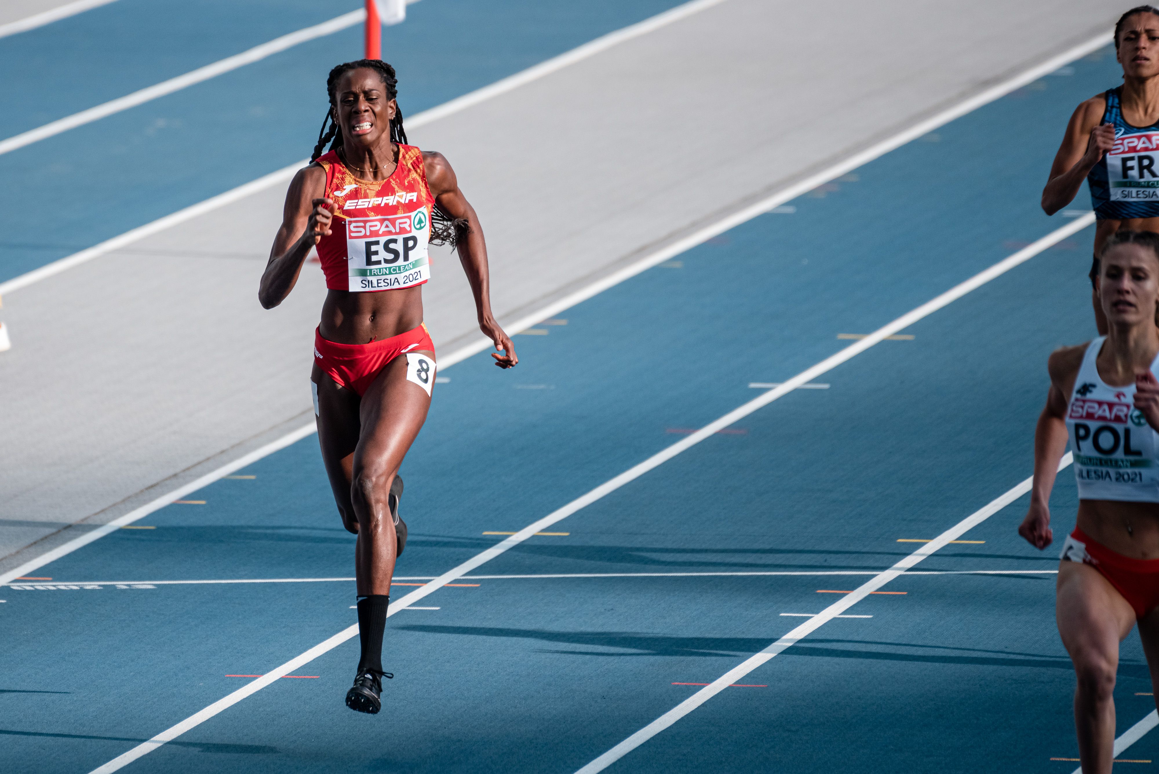 Aauri Bokesa fue segunda en los 400 metros. Foto: Sportmedia.