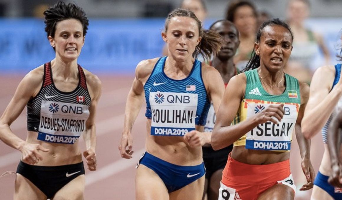 Shelby Houlihan durante la final del Campeonato del Mundo de Doha 2019. Foto: Sportmedia.