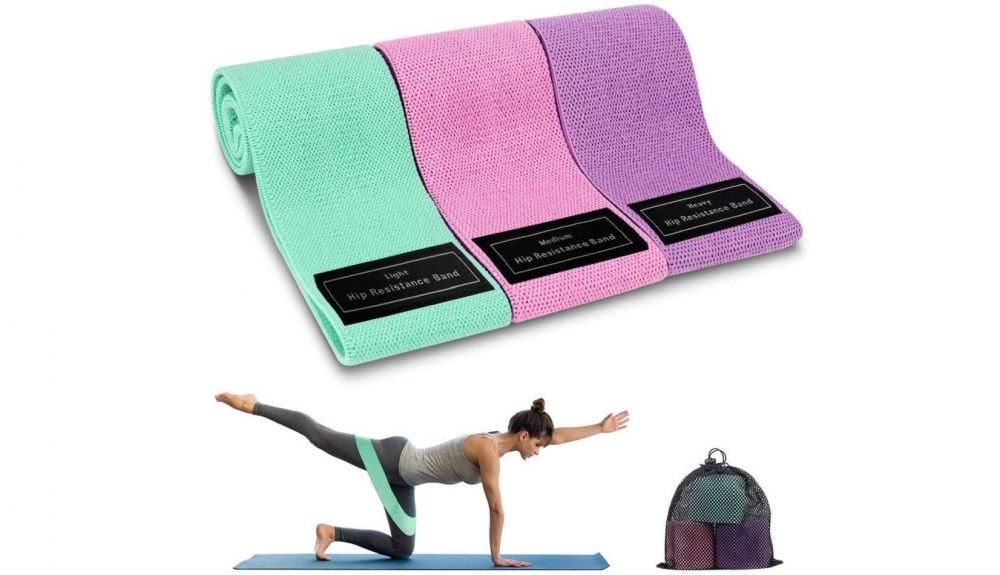 Tres bandas elásticas para musculación
