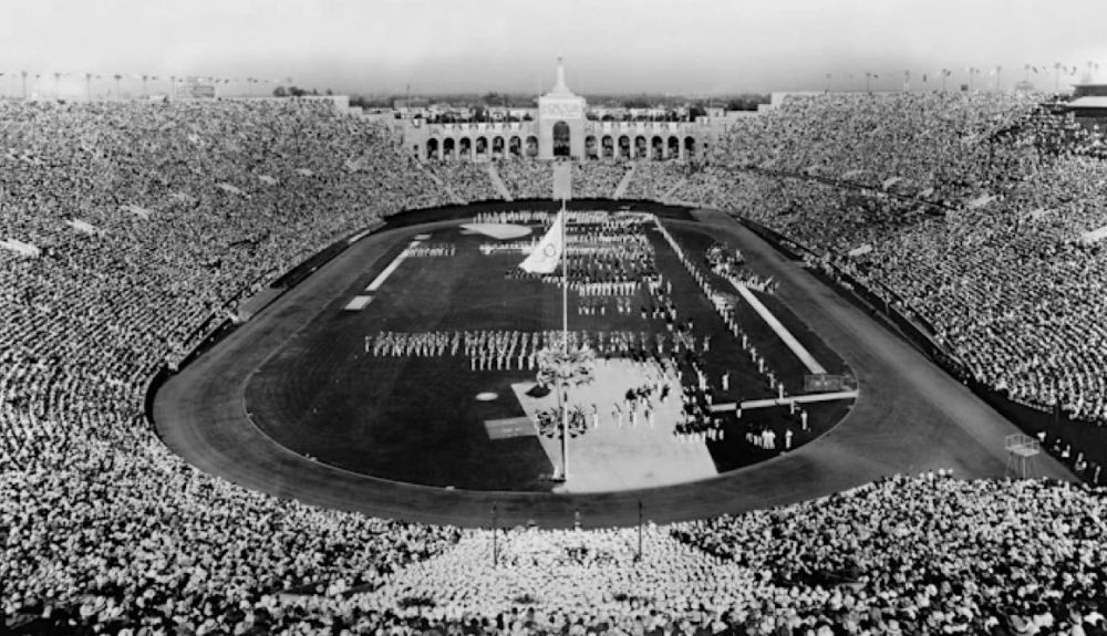 Una imagen del estadio olímpico de Los Ángeles 1932 Una imagen del estadio olímpico de Los Ángeles 1932