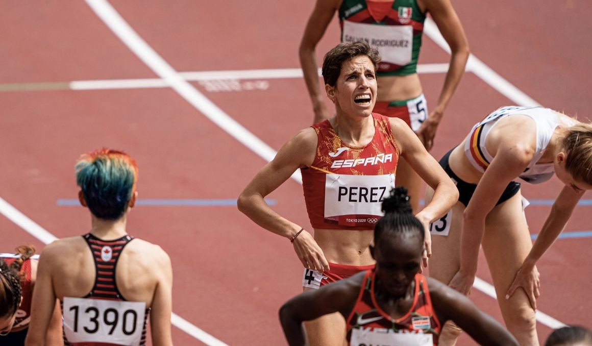 Marta Pérez en las eliminatorias de 1.500 metros en Tokio 2020. SPORTMEDIA