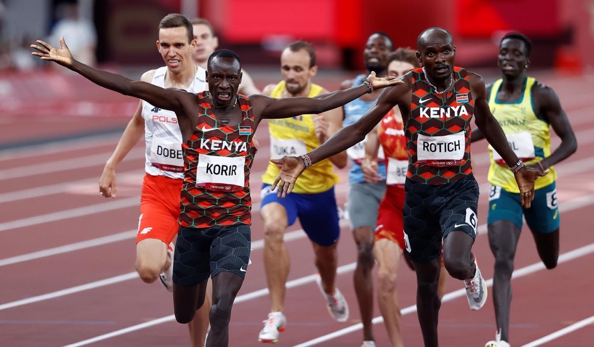 Una imagen de Korir en la final de los 800 metros de Tokio 2020. EFE.