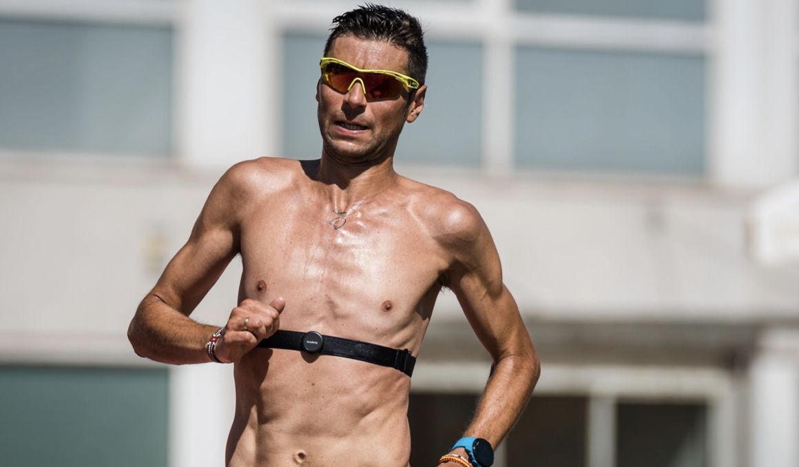 El maratoniano español Camilo Santiago en unos test de lactato de la RFEA en 2018. SPORTMEDIA.