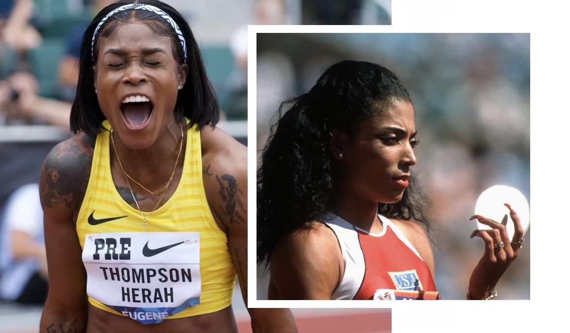 Elaine Thompson Herah y Florence Griffith Joyner, las dos mujeres más rápidas de la historia.