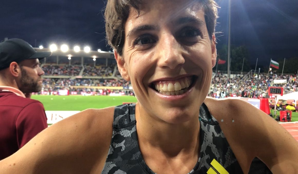 Marta Pérez instantes después de ser cuarta en la Diamond League de Lausana.