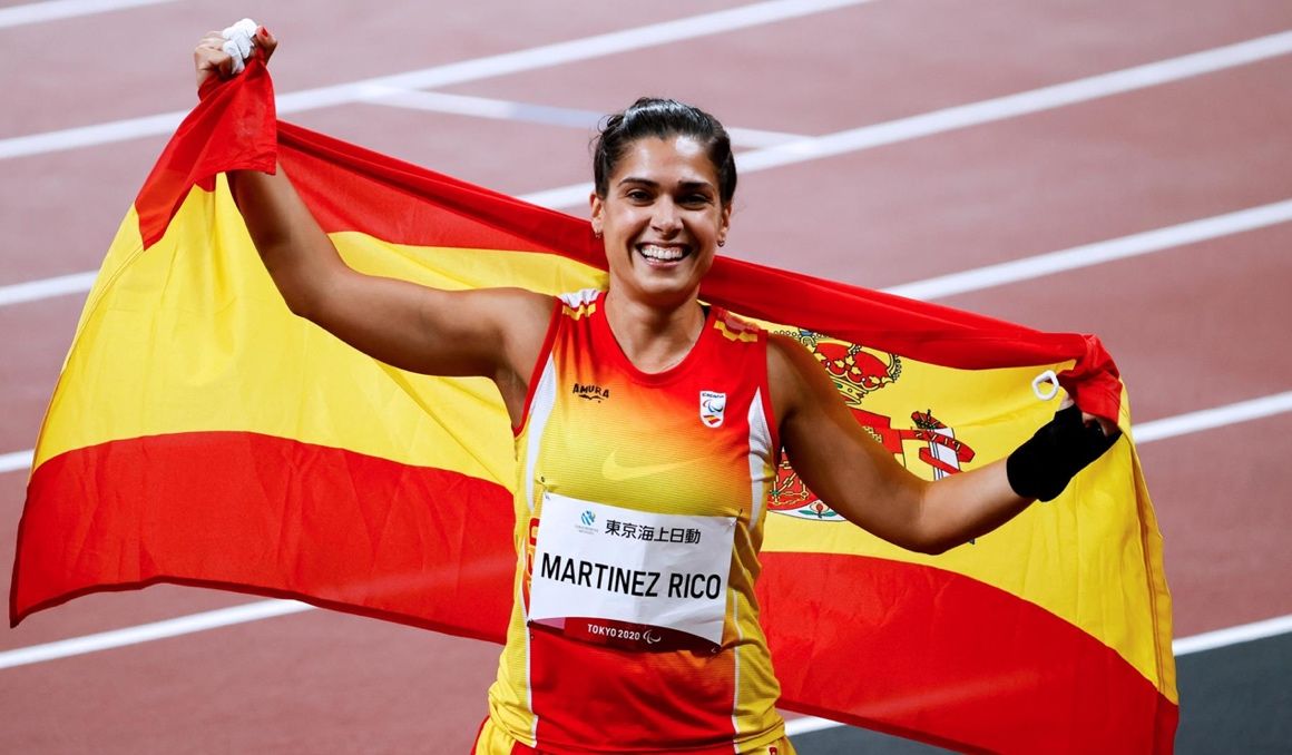 La valenciana Miriam Martínez, debutante en Tokio en unos Juegos, se proclamó subcampona paralímpica al lograr la medalla de plata en lanzamiento de peso, clase F36 de deportistas con parálisis cerebral. EFE.