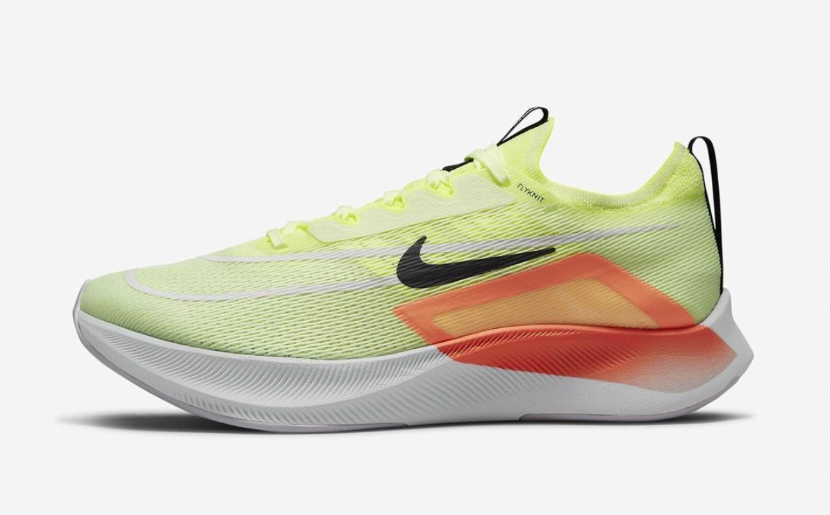Zoom Fly 4 donde se aprecia dónde estará el soporte (en naranja)