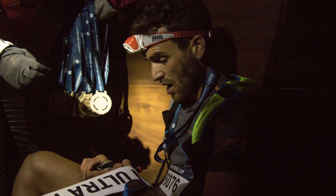 Una imagen de Marc Pinsach en la prueba de kilómetro vertical de Ultra Pirineu. DAVID ARIÑO.