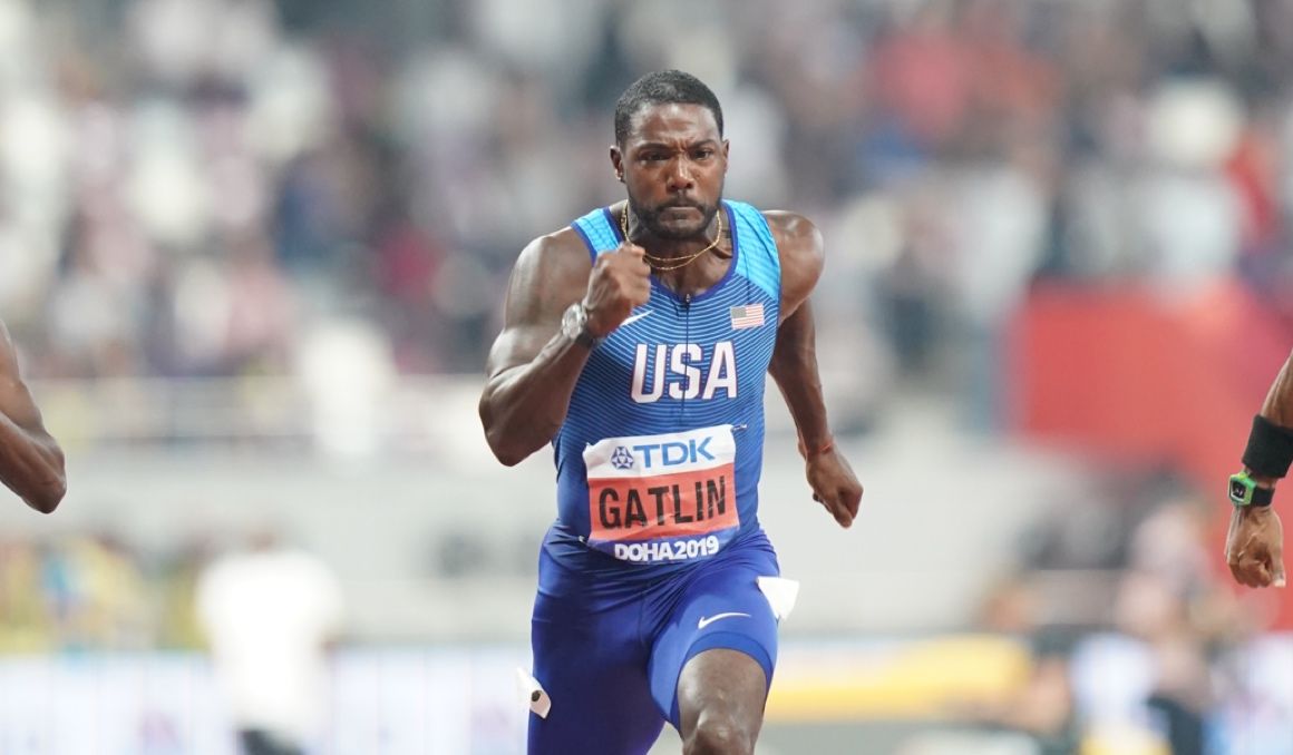Justin Gatlin durante su última gran competición, el Mundial de Doh (se colgó la medalla de plata). FÉLIX SÁNCHEZ