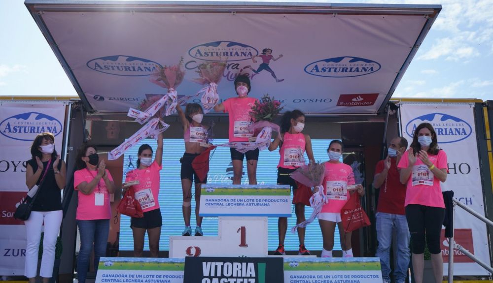 Podio de la Carrera de la Mujer de Vitoria-Gasteiz