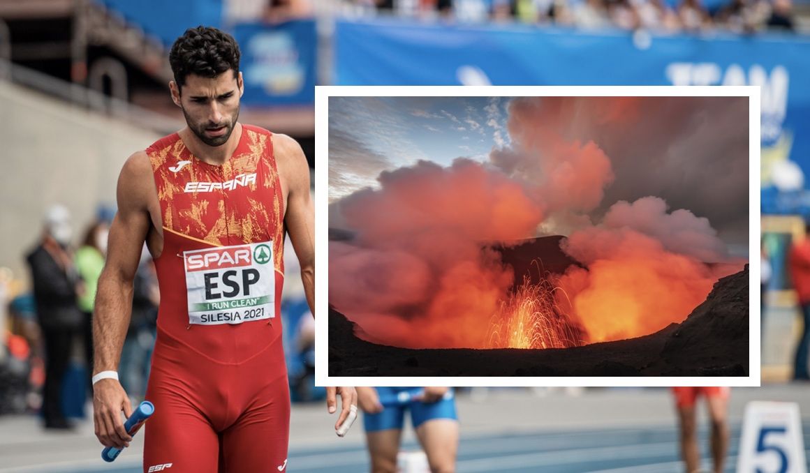 Samuel García, atleta internacional con España, es natural de La Palma, que en estos momentos vive una erupción volcánica. SPORTMEDIA.