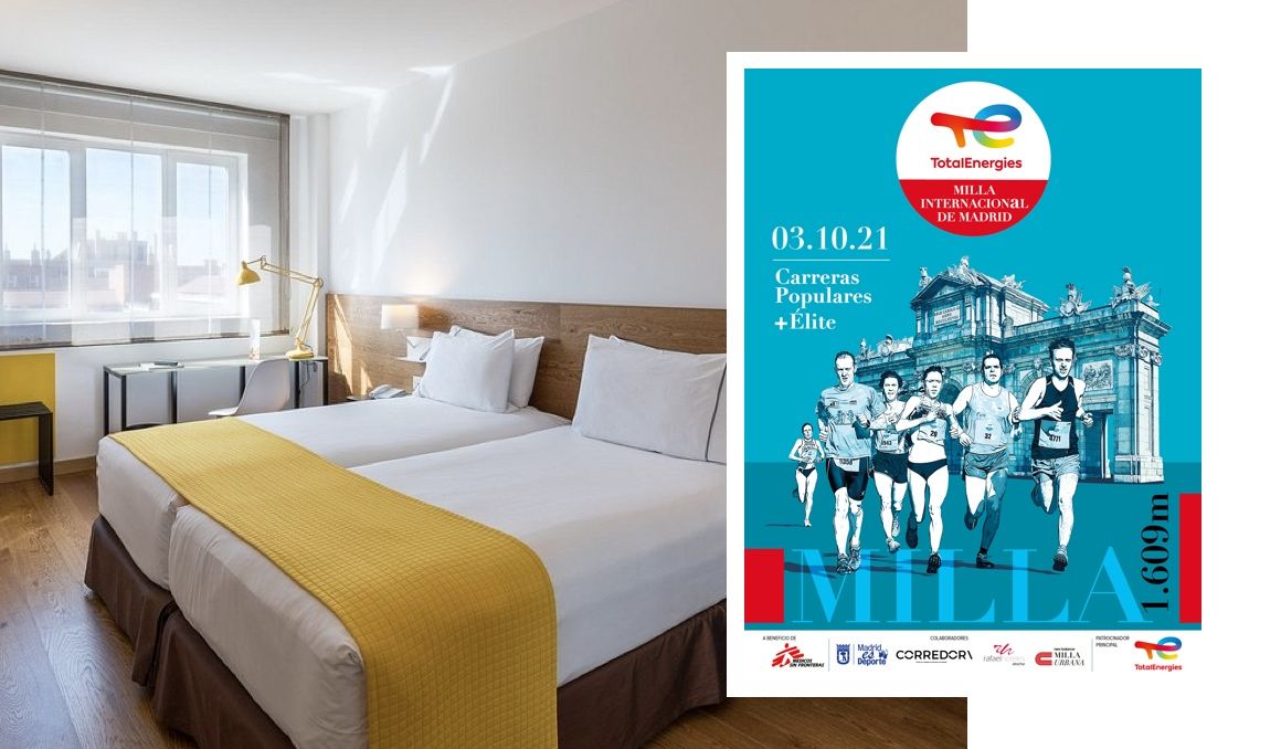 Alójate en el Hotel Rafael Atocha y consigue descuento por participar en la Milla Internacional de Madrid.